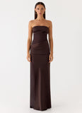 Champagne Skies Maxi Dress Chocolate
