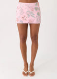 Solaire Low Rise Mini Skirt Pink