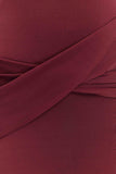 Henley Slinky Drape Maxi Dress Wine