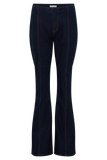 Clio Paneled Flare Jeans Indigo Blue