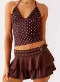 Prologue Belt Mini Skort Chocolate