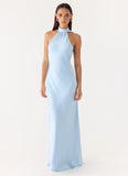 Keena Scarf Maxi Dress Blue