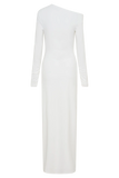 Thalyn Crepe Maxi Dress With Split White