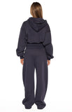 Dora Navy Barrel Leg Track Pants