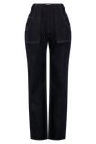 Clarrissa High Rise Jeans Washed Indigo Blue