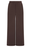 Janayia Cotton Wide Leg Pants Dark Espresso
