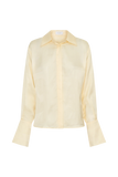 Gia Long Sleeve Satin Shirt Buttermilk