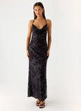 Mayim Sequin Maxi Dress Black