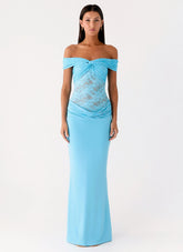 Either Way Maxi Dress Turquoise Blue