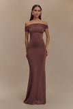 Kinsley Slinky Maxi Dress With Hardware Chocolate