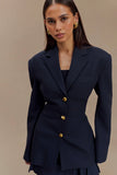 Bellamy Cinched Blazer Dark Navy