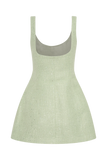 Beth Tweed Mini Dress Pastel Green