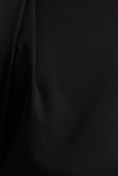 Tiff Black Crew Neck Jumpsuit With Draped Detailing