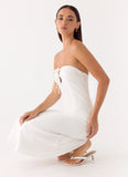 Sun Searching Midi Dress White