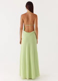 Morning Crush Cowl Maxi Dress Lime
