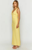 Resorts Yellow Linen Blend Maxi Dress
