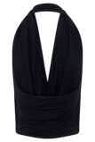 Huyen Cowl Front Modal Top Black