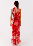 Under The Pagoda Maxi Dress Sicily Sunsets Print