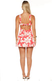 Chapman Red Floral Tie Back Mini Dress