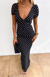 Lovella Black Polka Dot Maxi Dress