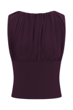 Erina Slinky Open Back Top Aubergine