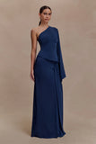 Vivica Slinky One Shoulder Top Midnight Navy
