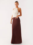Sienna Sunset Maxi Skirt Chocolate