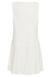 Mackenzie Sleeveless Pleated Mini Dress Ivory
