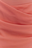 Daria Draped Chiffon Maxi Dress Pastel Nectarine
