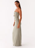 Wild Roses Maxi Dress Sage
