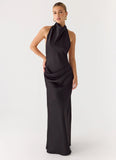 Back To Life Halter Maxi Dress Black