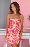 Sam Yellow Floral Pop Mini Dress