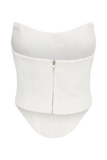 Karina Strapless Scuba Corset White
