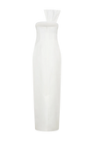 Cyrill Strapless Satin Structured Maxi Dress White