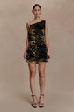 Ayana Cross Back Mini Dress Velvet Burnout