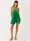 Twin Flame Mini Dress Green Gradient