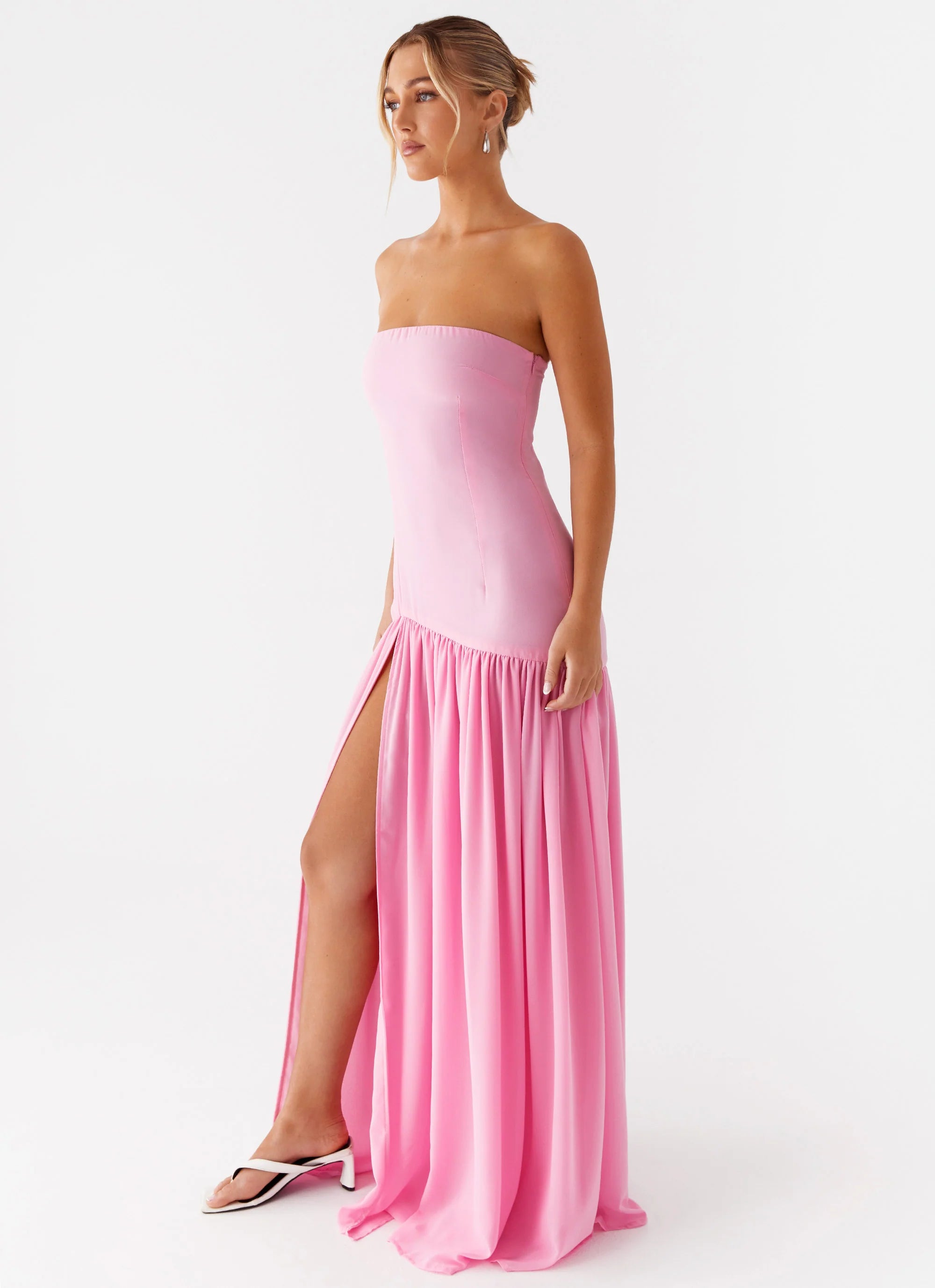 Eden Strapless Maxi Dress Pink