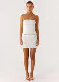 Perfect Celebrity Beaded Top White