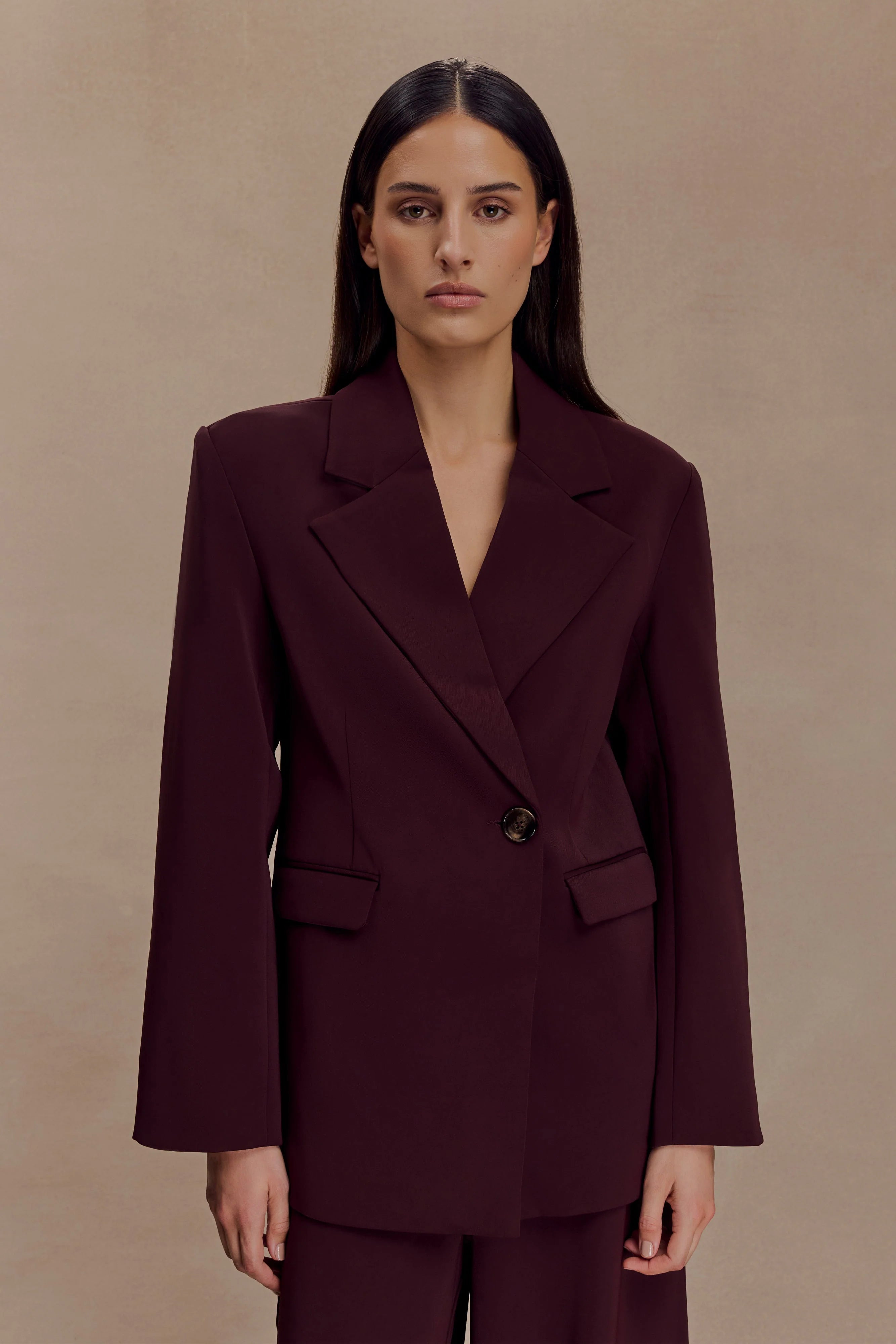 Mateo Oversized Blazer Mahogany