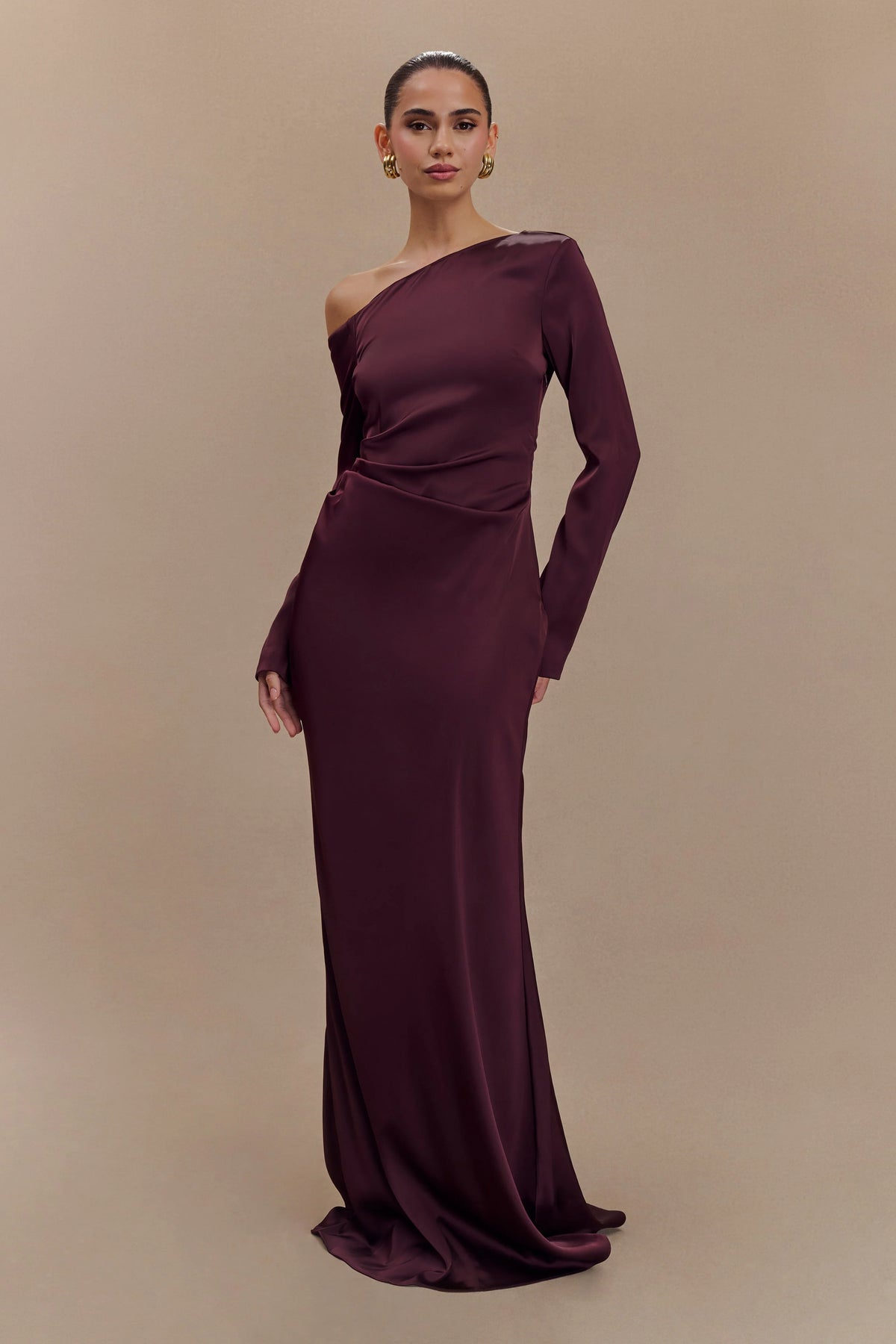 Avery Long Sleeve Maxi Dress Plum
