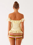 Dylan Off Shoulder Top Yellow