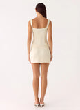 Posy Satin Mini Skirt Ivory