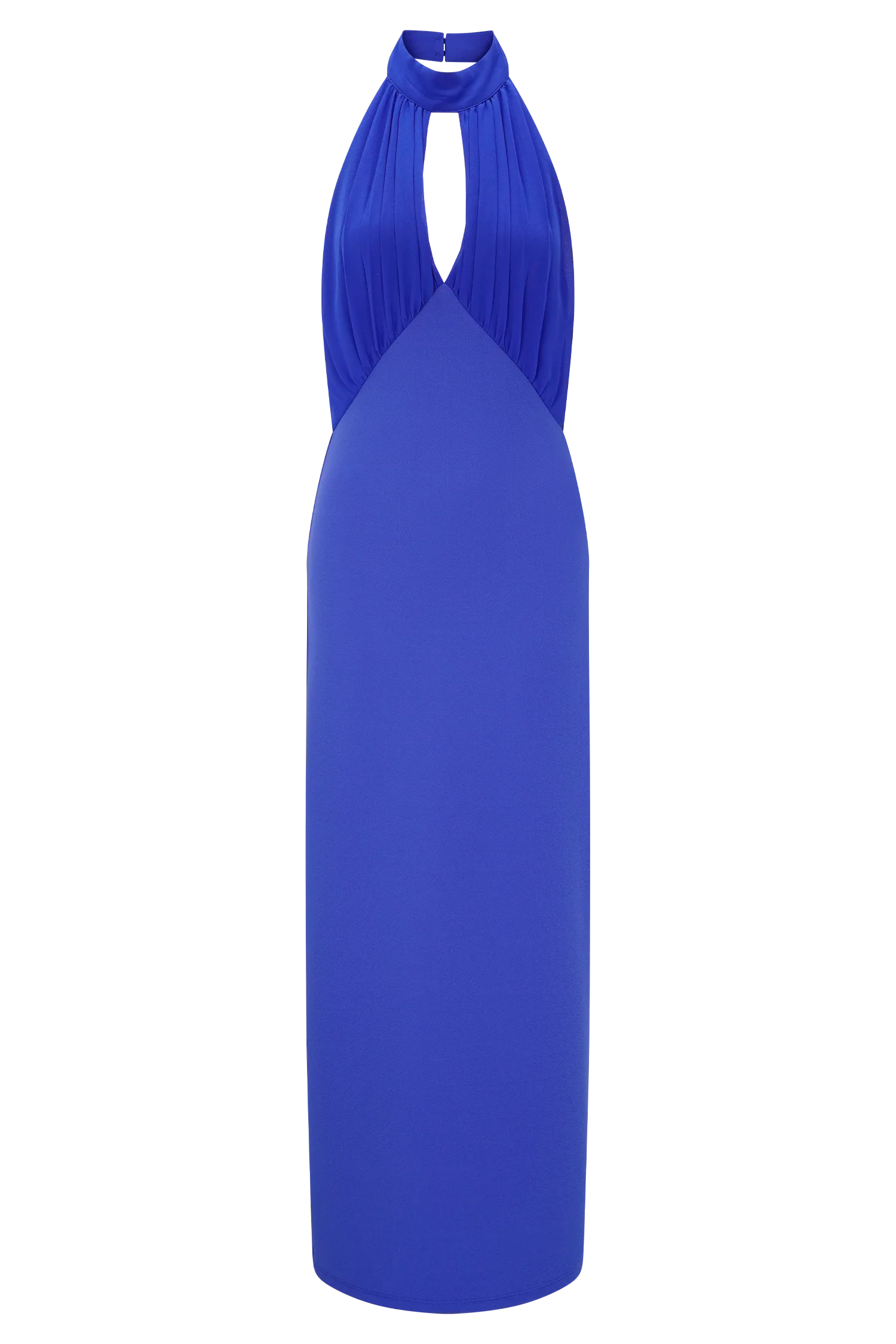 Mierah Halter Midi Dress Cobalt Blue
