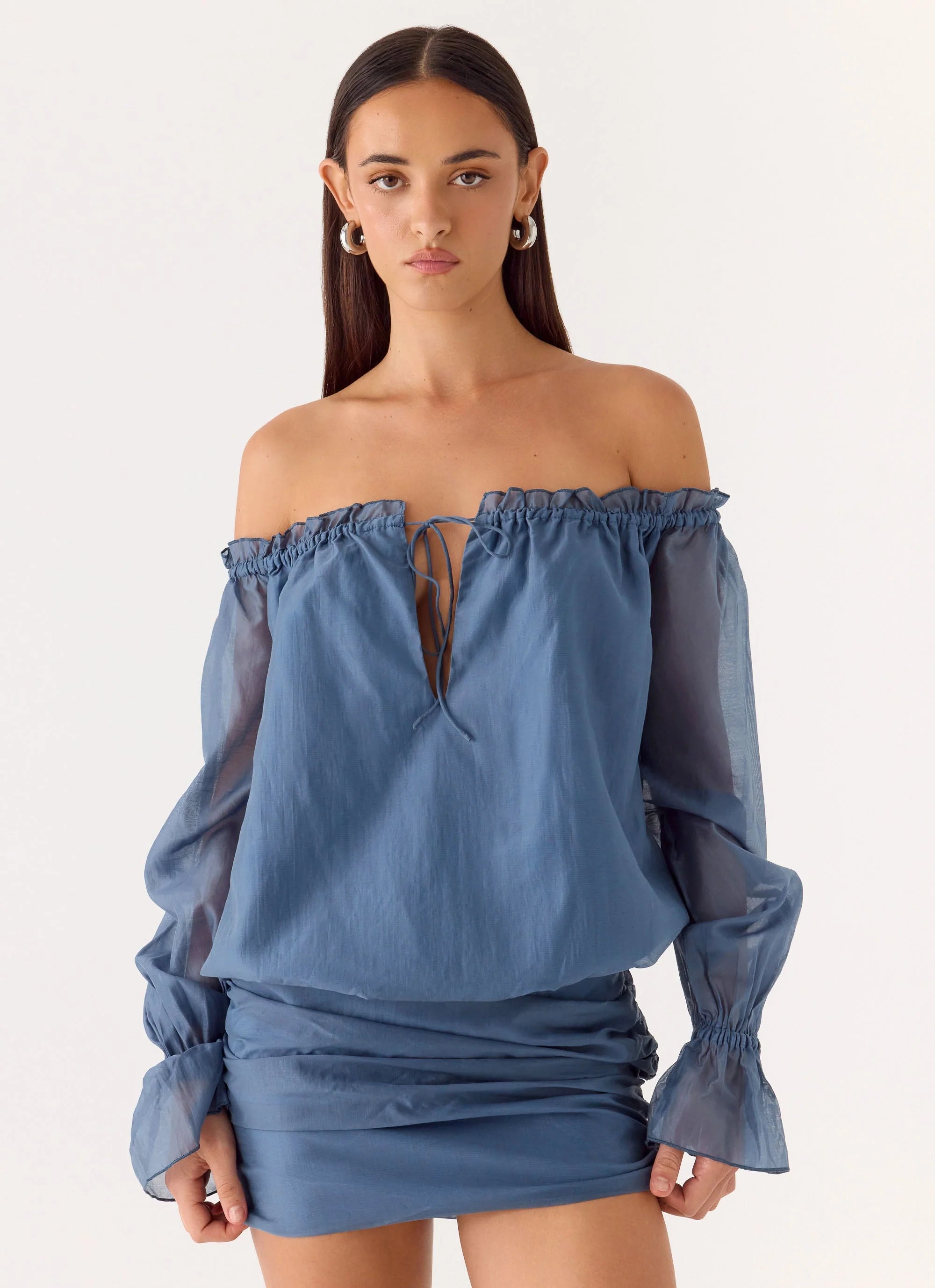 Tedara Mini Dress Washed Navy