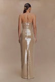 Winston Strapless Sequin Maxi Dress Taupe
