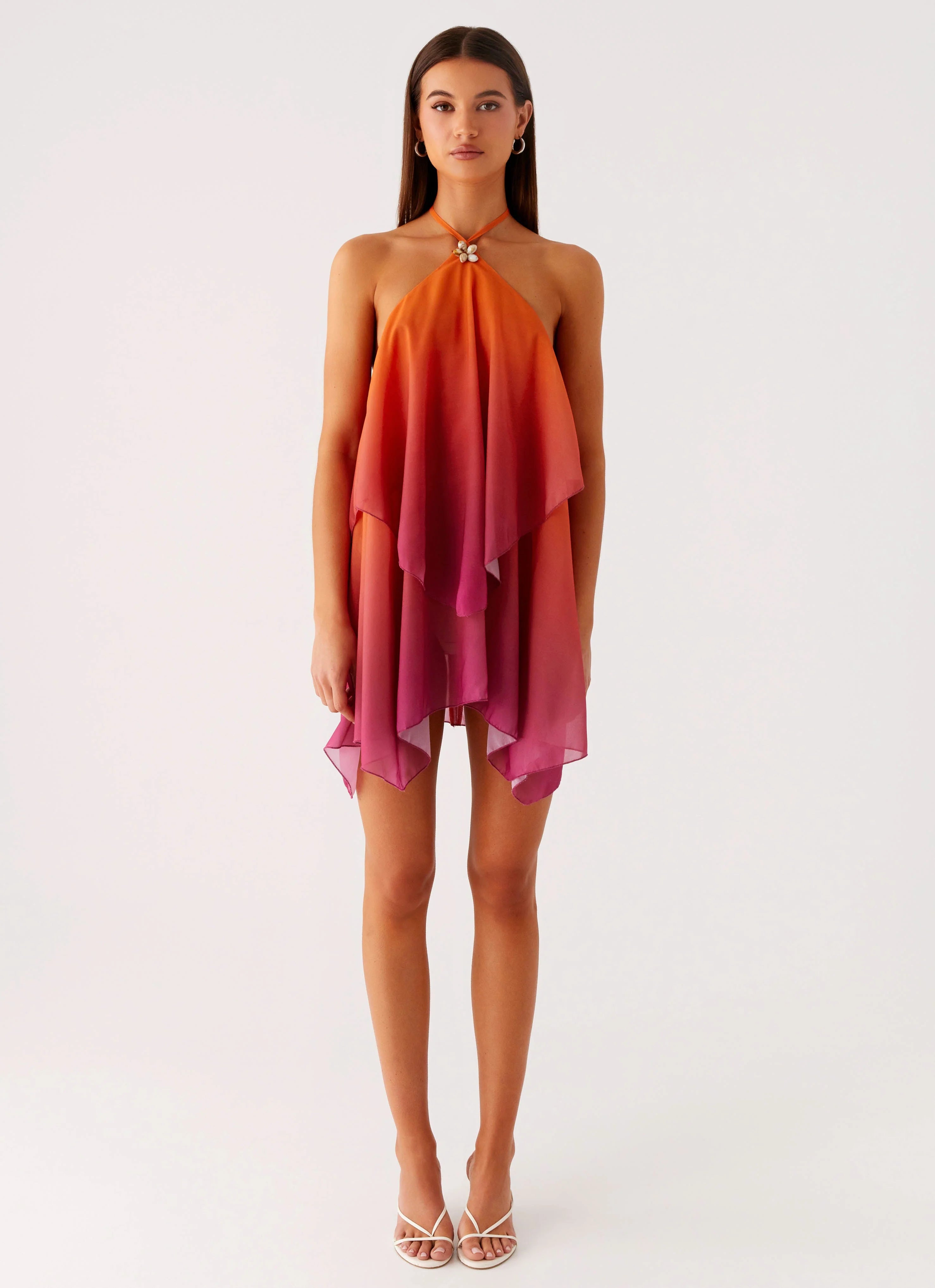Twin Flame Mini Dress Orange Gradient