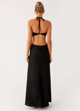 Sweetheart Cut Out Maxi Dress Black