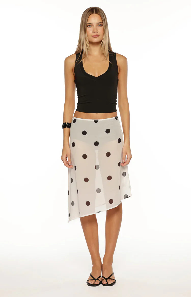 Langley Black V Neck Tank