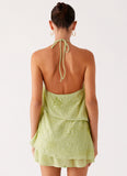 On The Go Beaded Mini Dress Mint