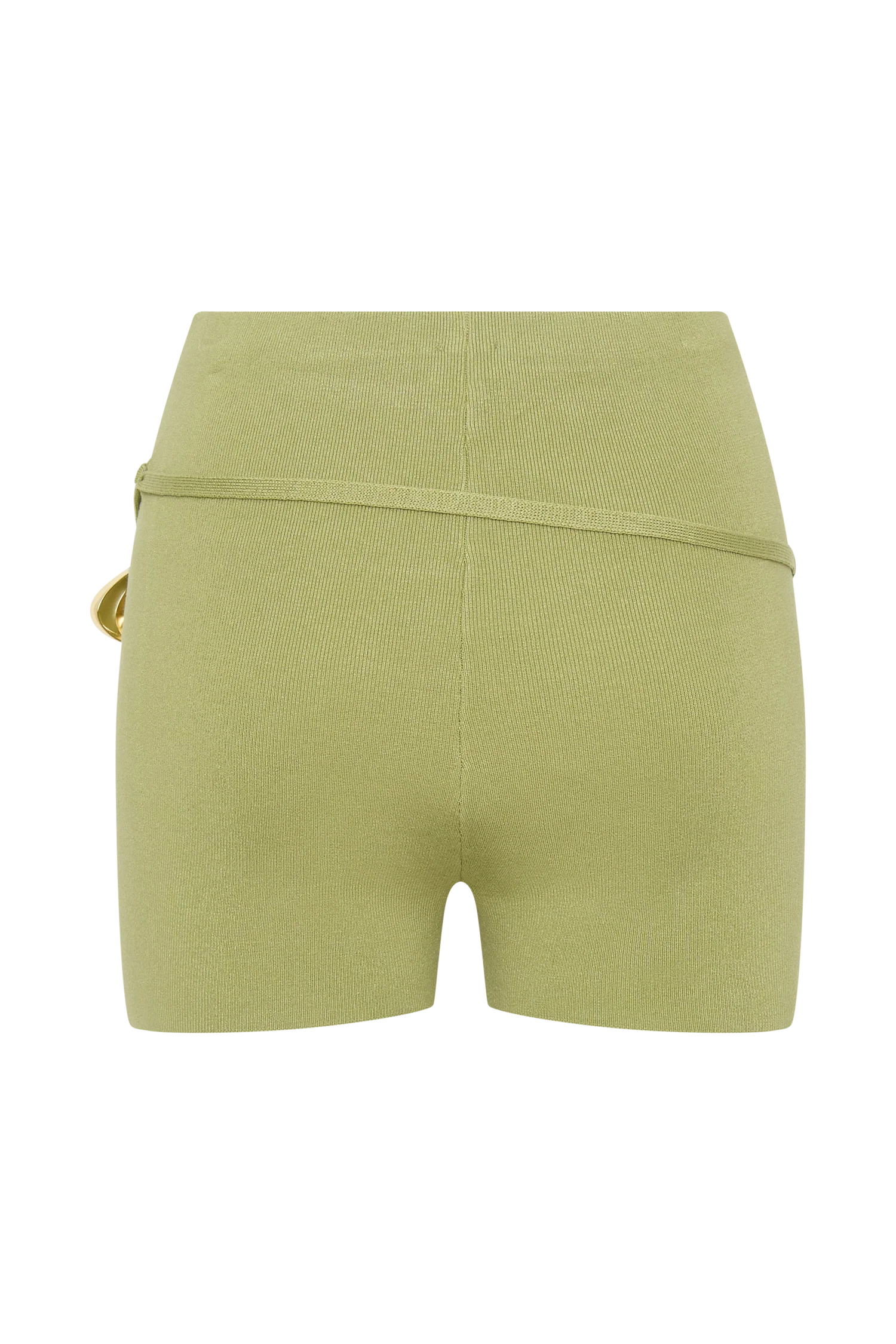 Dimitri Mini Knit Shorts With Belt Light Olive